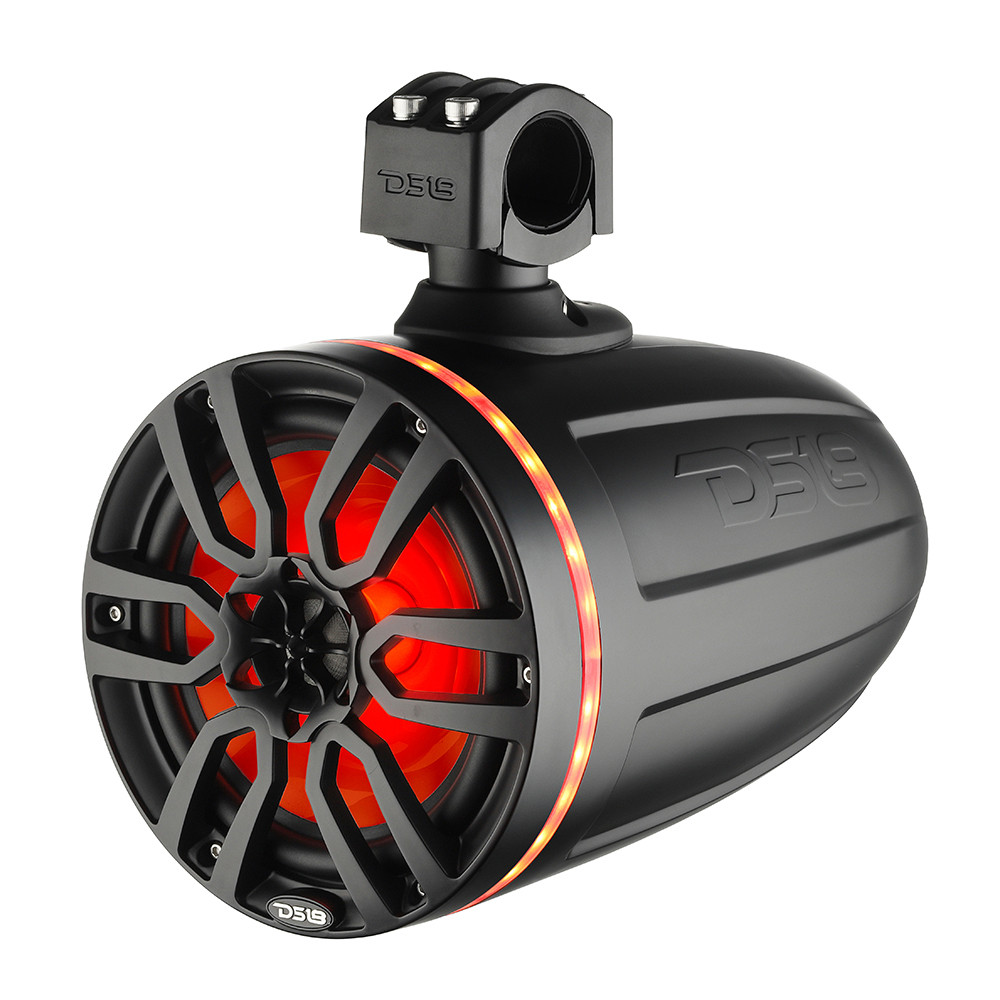 DS18 X Series HYDRO 8" Wakeboard Pod Tower Speaker w\/RGB LED Light - 375W - Matte Black