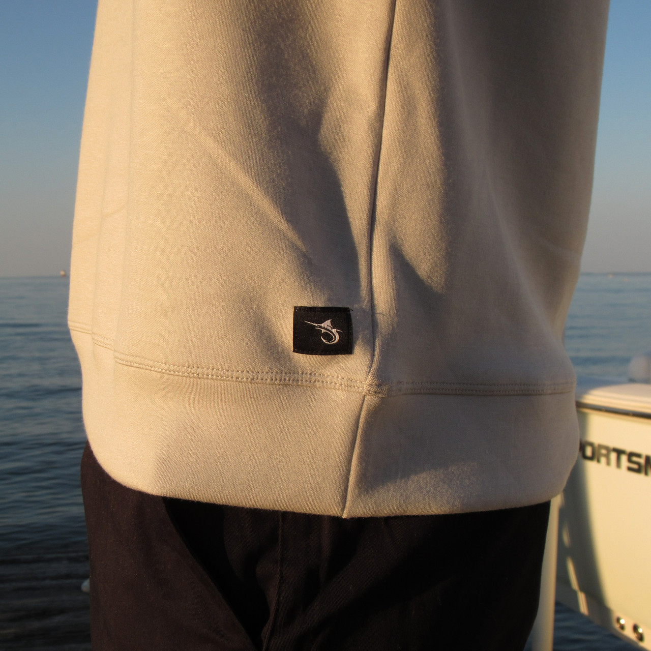Marlin Hook Tracks LS Hoodie - Platinum White