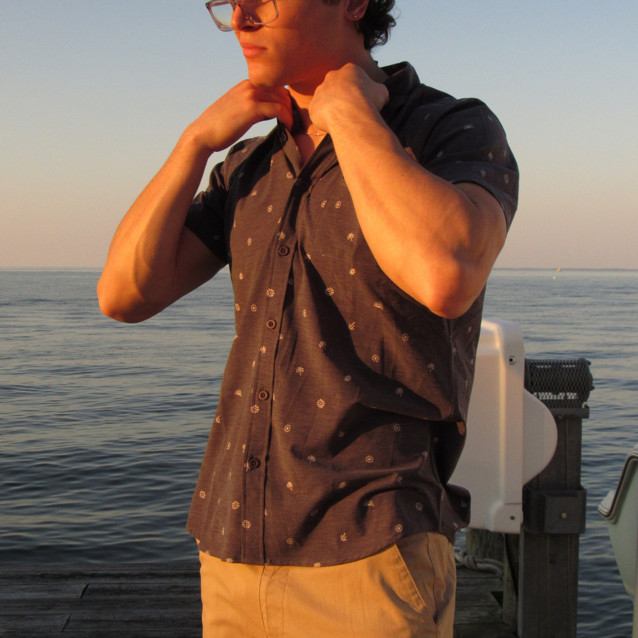 Marlin Hook Sims Button Down Shirt - Black