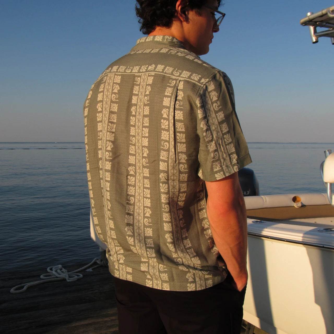 Marlin Hook Patto Button Down Shirt - Olive