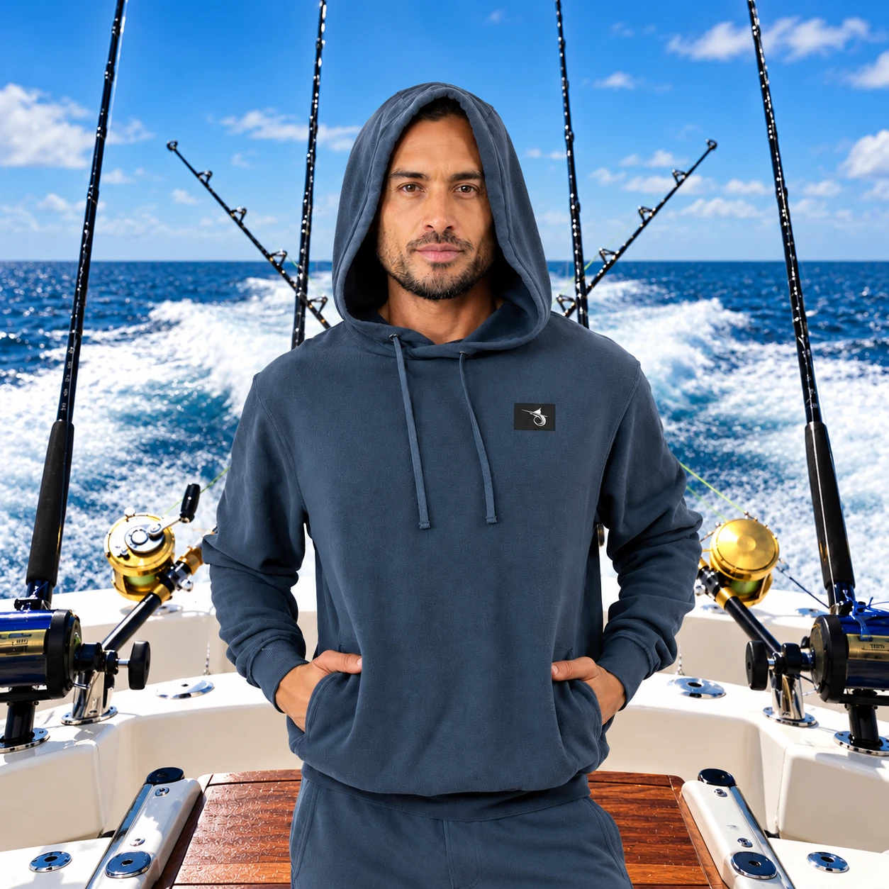 Marlin Hook Baron Hoodie - Charcoal