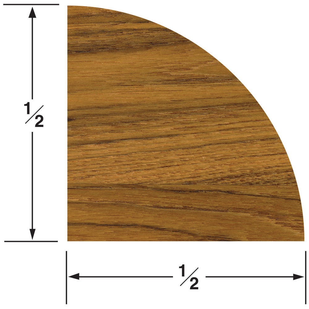 Whitecap Teak Quarter Round Molding Large - 5'