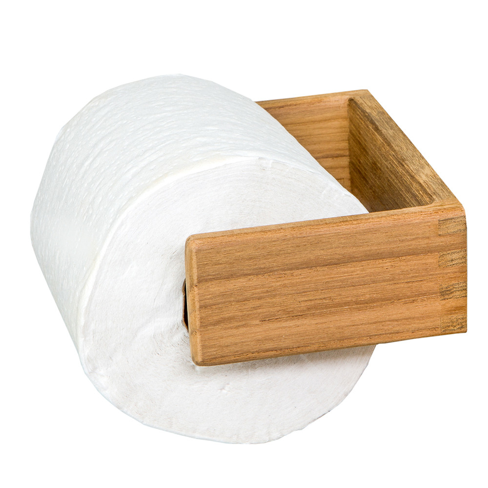 Teak Toilet Tissue Rack - Thumbnail 2