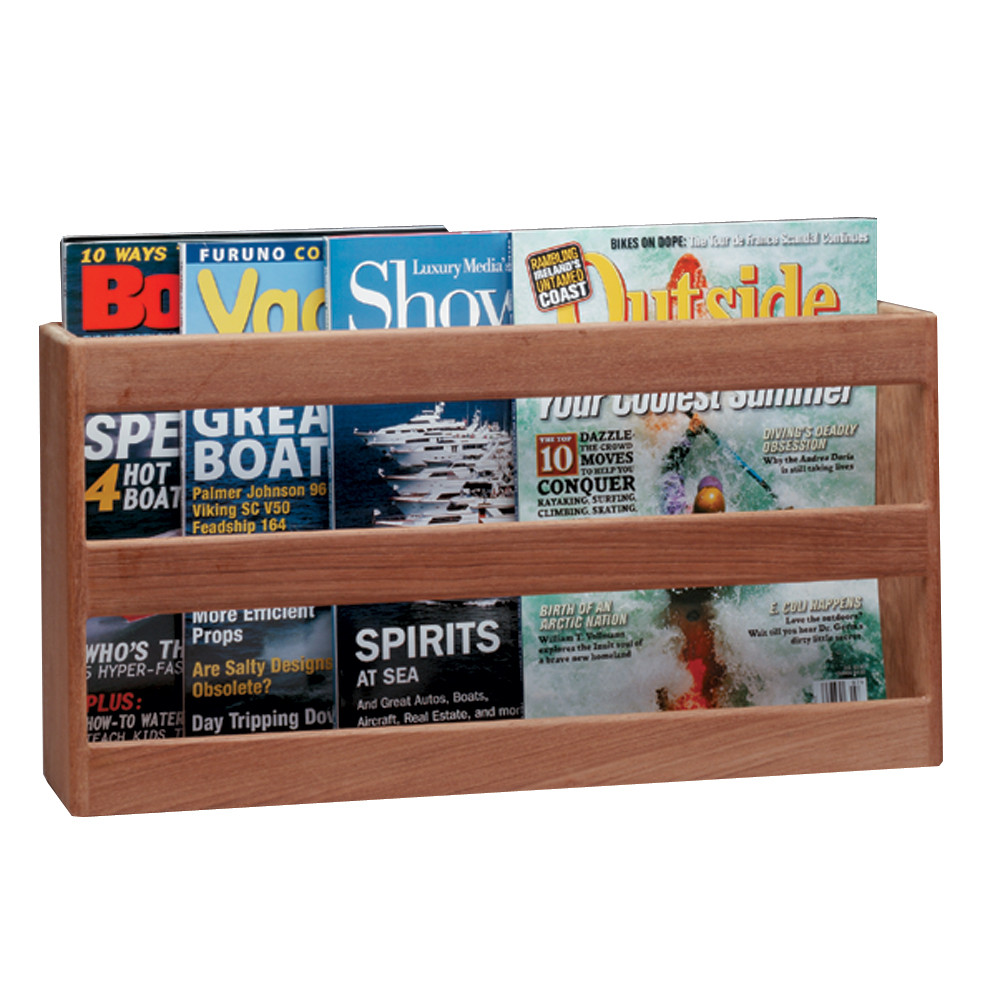 Whitecap Teak Double-Wide Magazine Rack