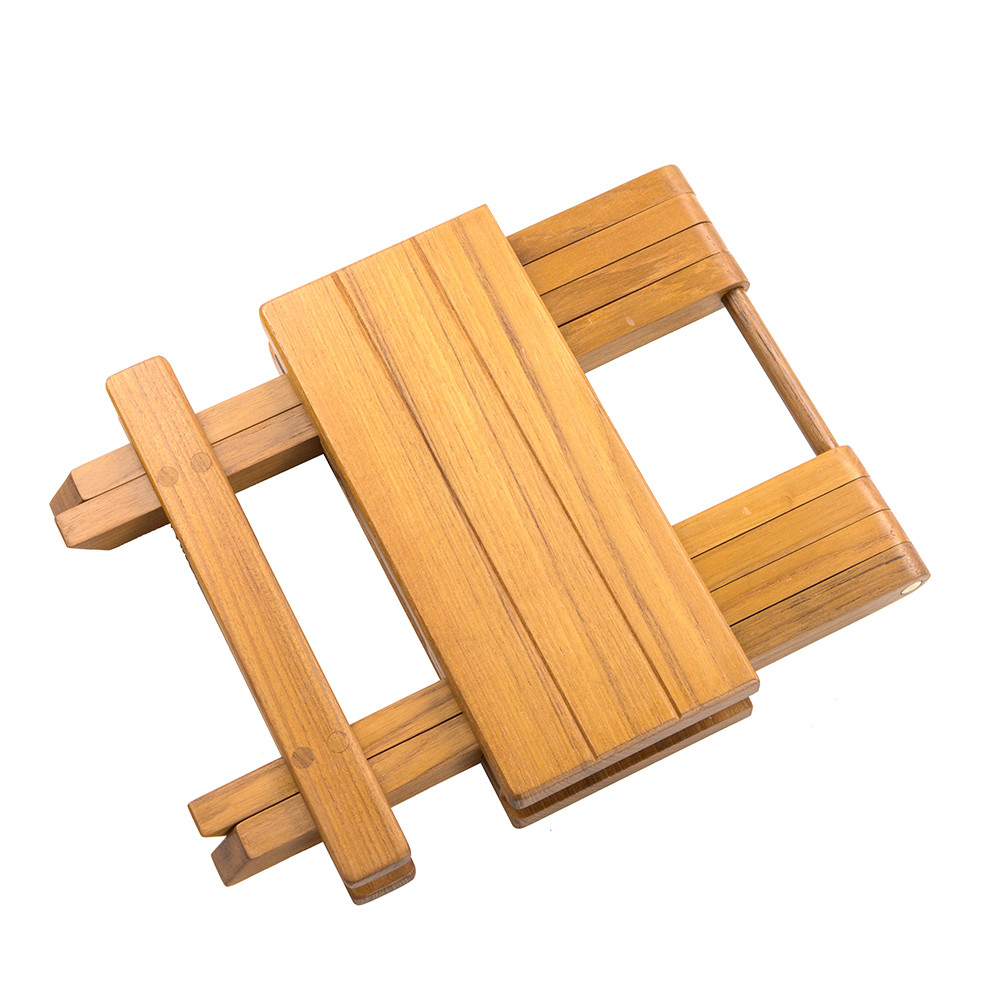 Whitecap Teak Grooved Top Fold-Away Table\/Stool