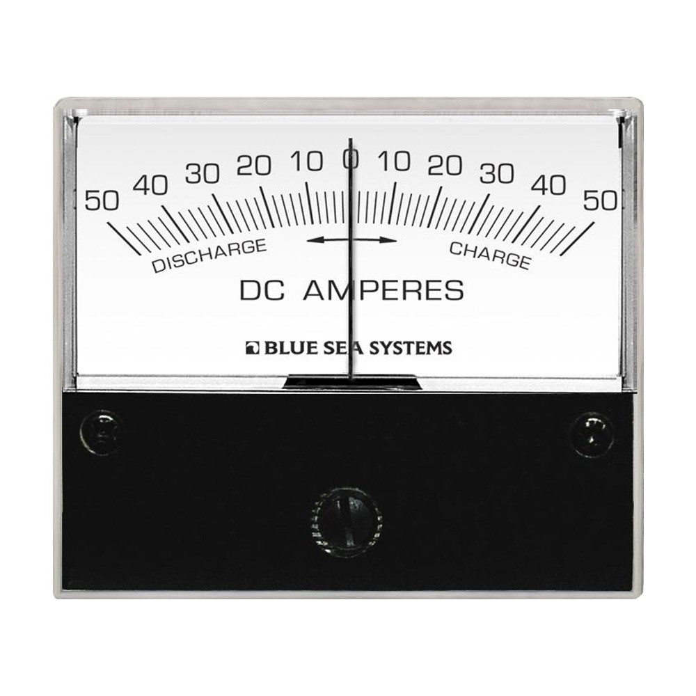 Blue Sea 8252 DC Zero Center Analog Ammeter - 2-3\/4" Face, 50-0-50 Amperes DC