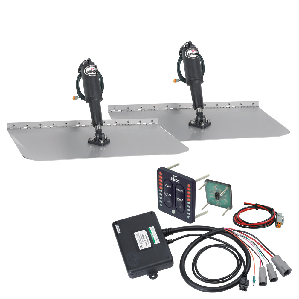 Lenco 12" x 18" Standard Trim Tab Kit w\/LED Indicator Switch Kit 12V