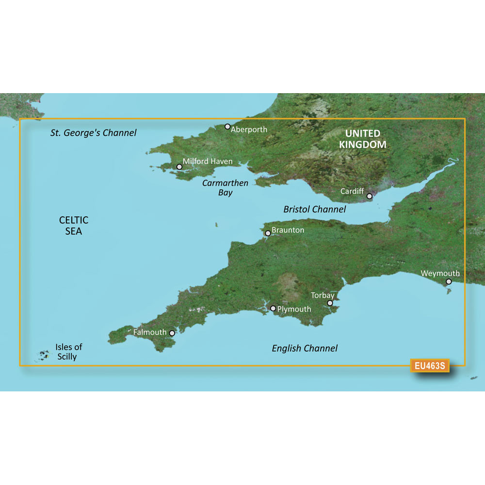 Garmin BlueChart g2 Vision - VEU463S - Bristol Channel & England SW - SD Card