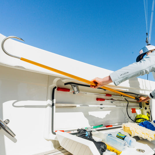 Aftco Aluminum Fishing Gaff 6' 4" Hook Gold