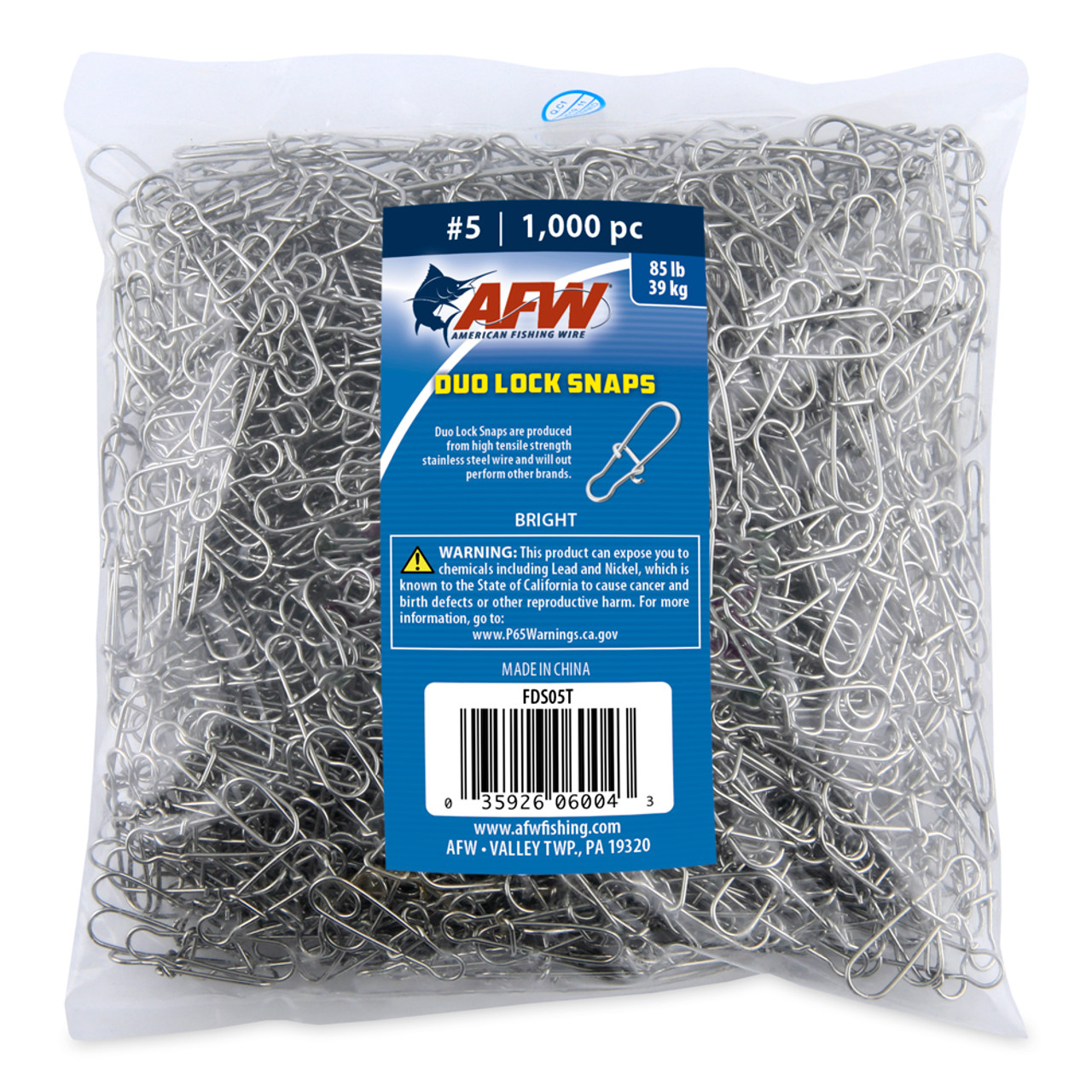 AFW Duo Lock Snaps - SS 85# 1000