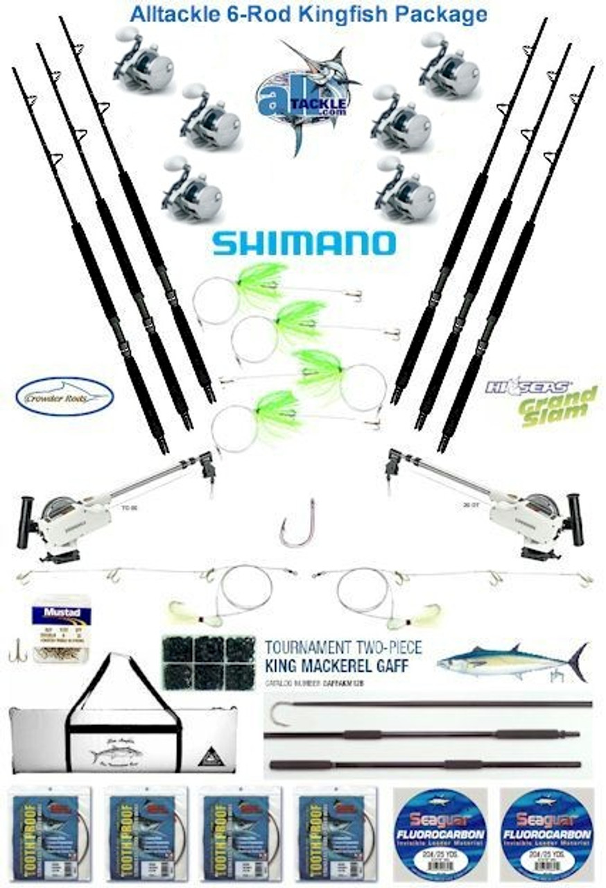 Alltackle Kingfish Package w/ 6 Shimano Trinidad 16A Reels/Crowder E-Series  Combos