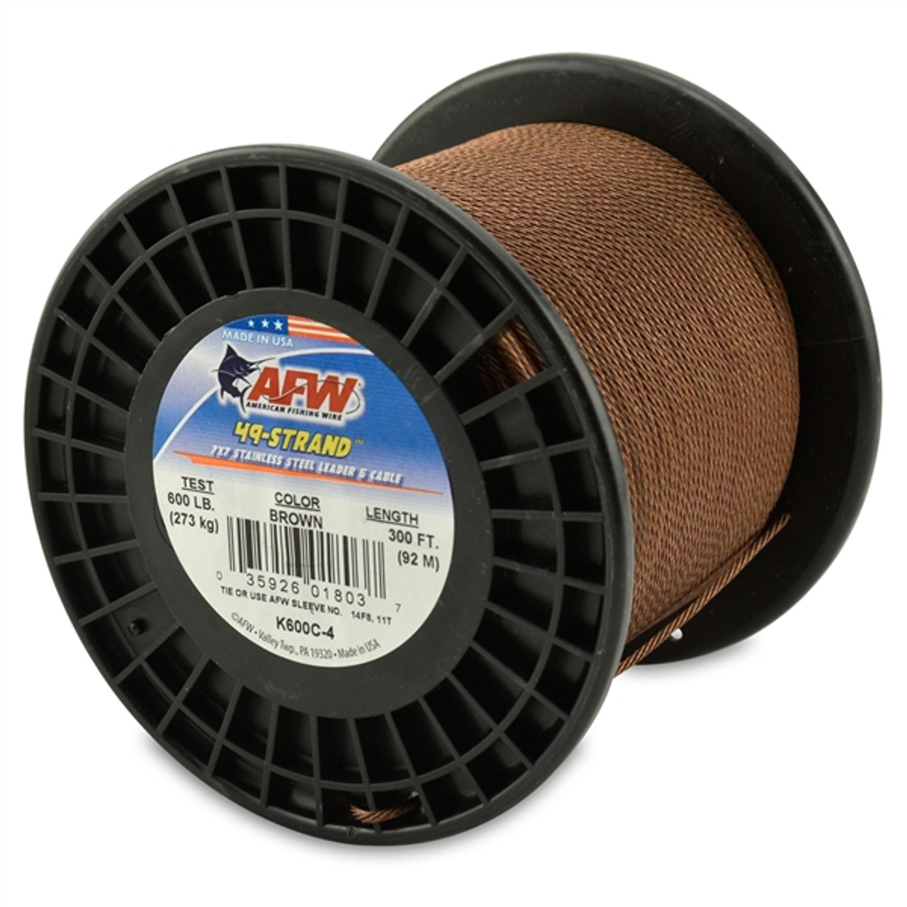 American Fishing Wire 49 Strand Camo Brown 1000ftTest: 600