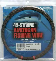 American Fishing Wire 49 Strand Camo Brown 300ftTest: 400