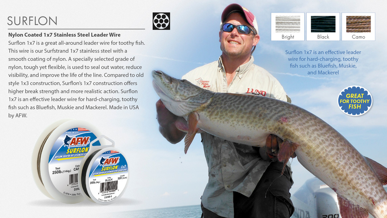 American Fishing Wire Surflon 1000ft Bright Test: 30 (C030T-8)