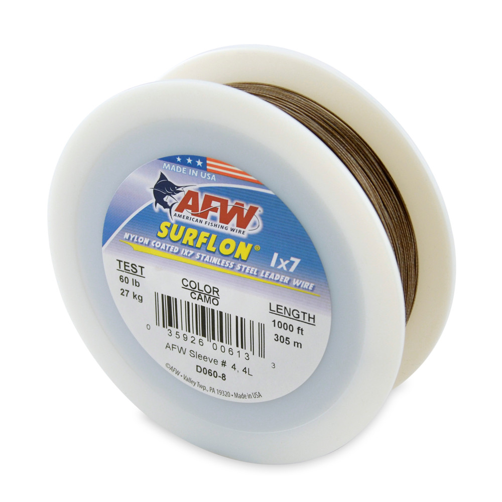 American Fishing Wire Surflon 1000ft Camo Brown Test: 60 (D060-8)
