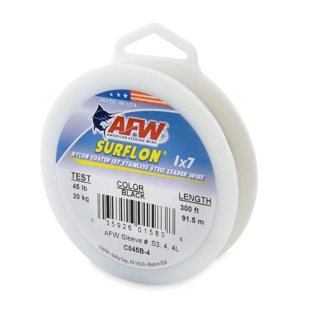 American Fishing Wire Surflon 300ft Black Test: 45 (C045B-4)