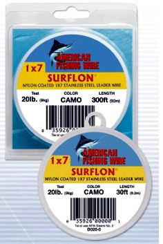 American Fishing Wire Surflon 300ftCamo Brown Test:30