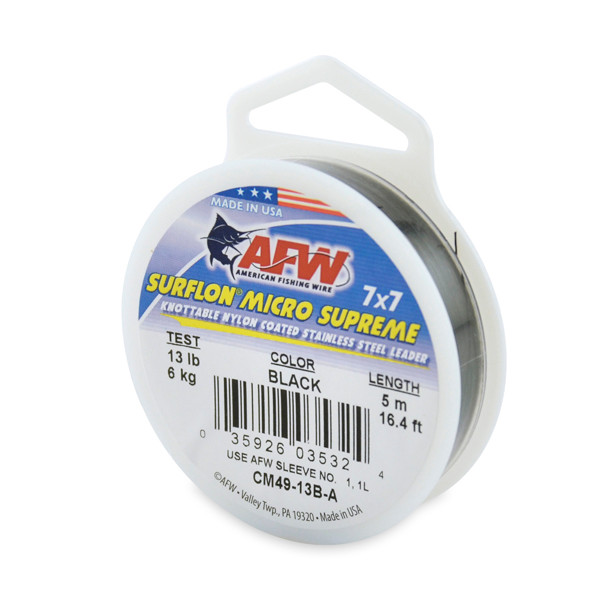 American Fishing Wire Surflon Micro Supreme 5 Meters Black Test: 13