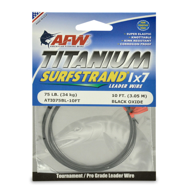 American Fishing Wire Titanium Surfstrand 10ft Test:75