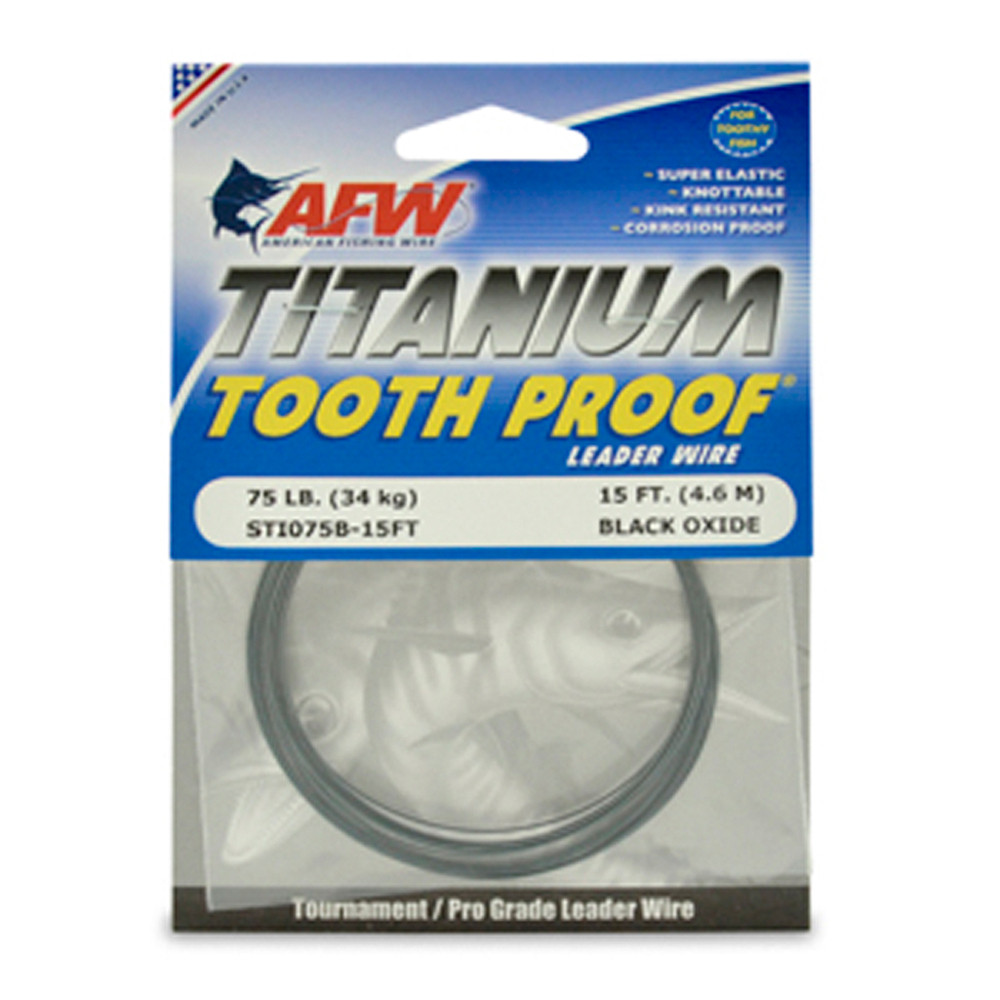 American Fishing Wire Titanium Tooth Proof 75# Test