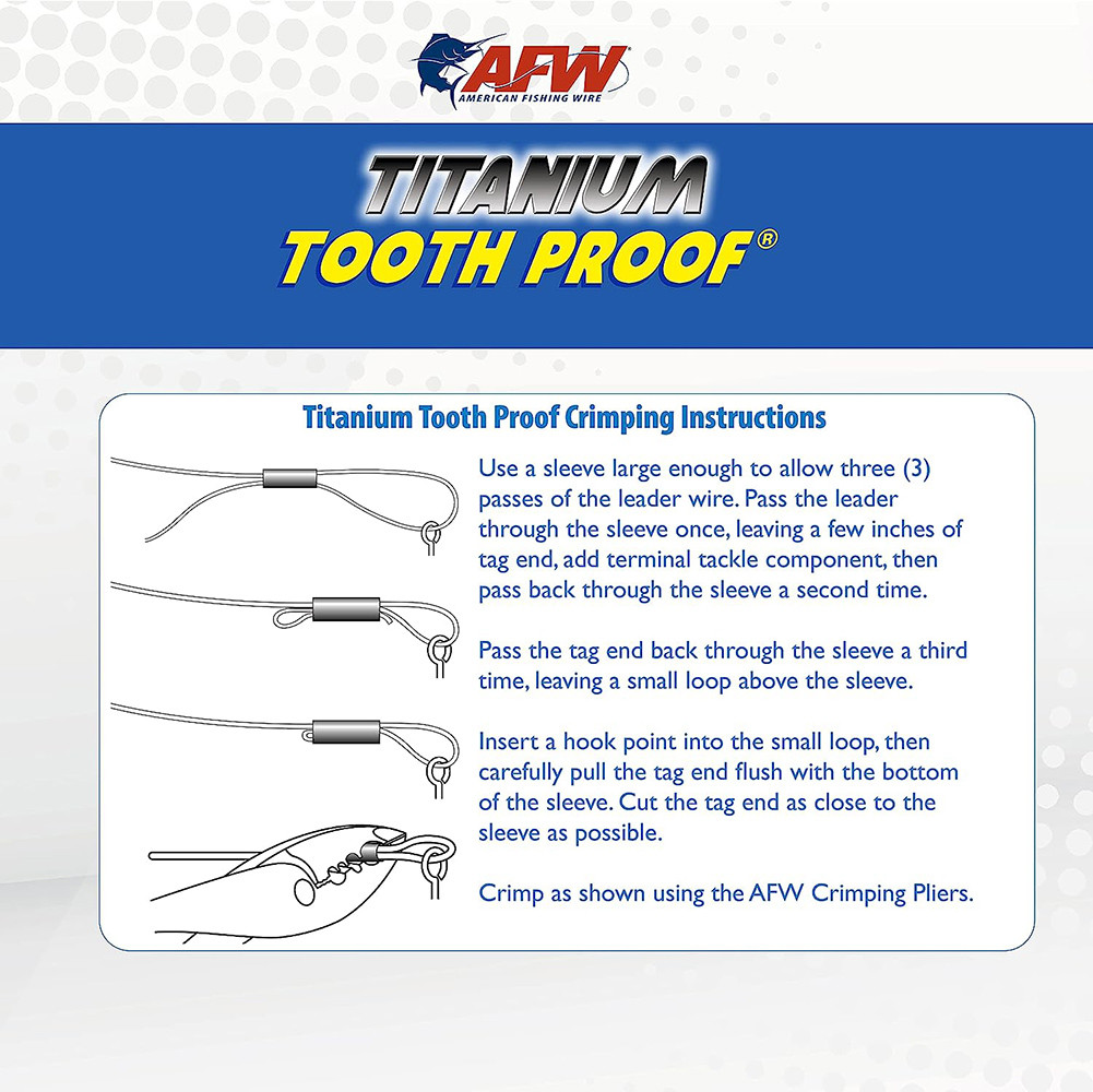 American Fishing Wire Titanium Tooth Proof 75# Test