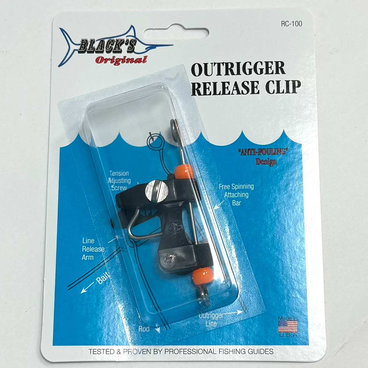 Black Marine Outrigger Release Clip