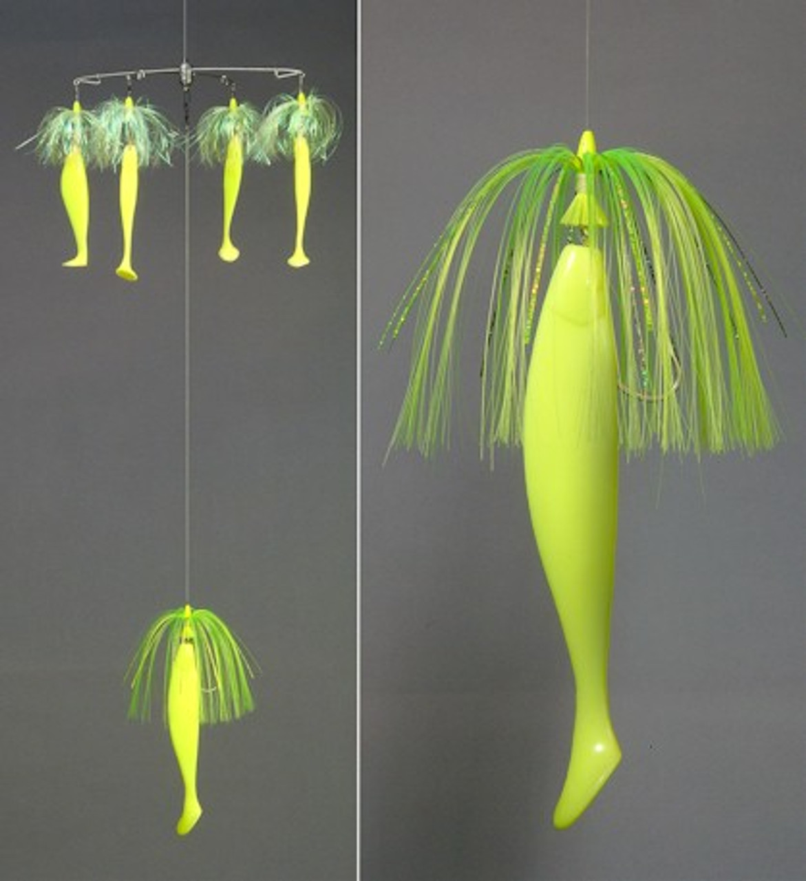 Bloody Point Striperbrella Rig - Chartreuse