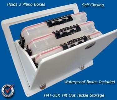 Deep Blue Marine Tilt Out - Triple Horizontal White - 2-4 weeks lead time