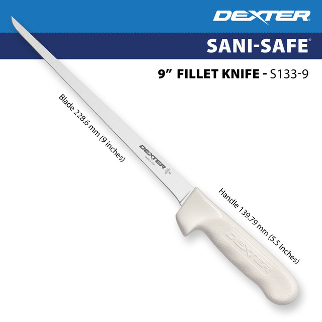 Dexter Russell Narrow Fillet Knife w/ Sheath 9 Inch S133-9WS1-CP