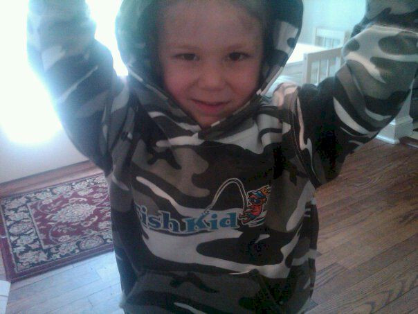 Fish Kid Camo Hoodie XS