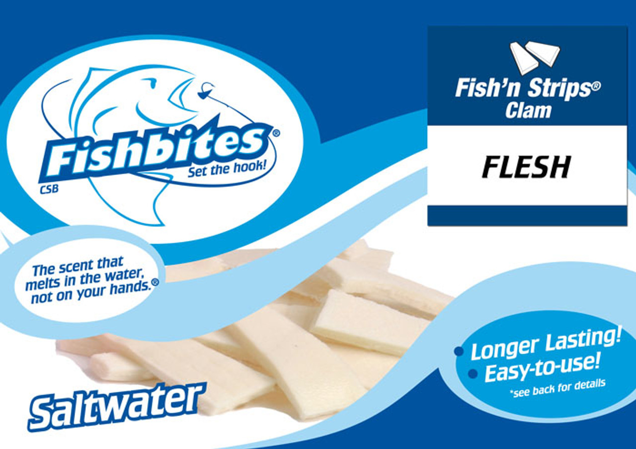 Fishbites Saltwater Fish'n Strips Clam