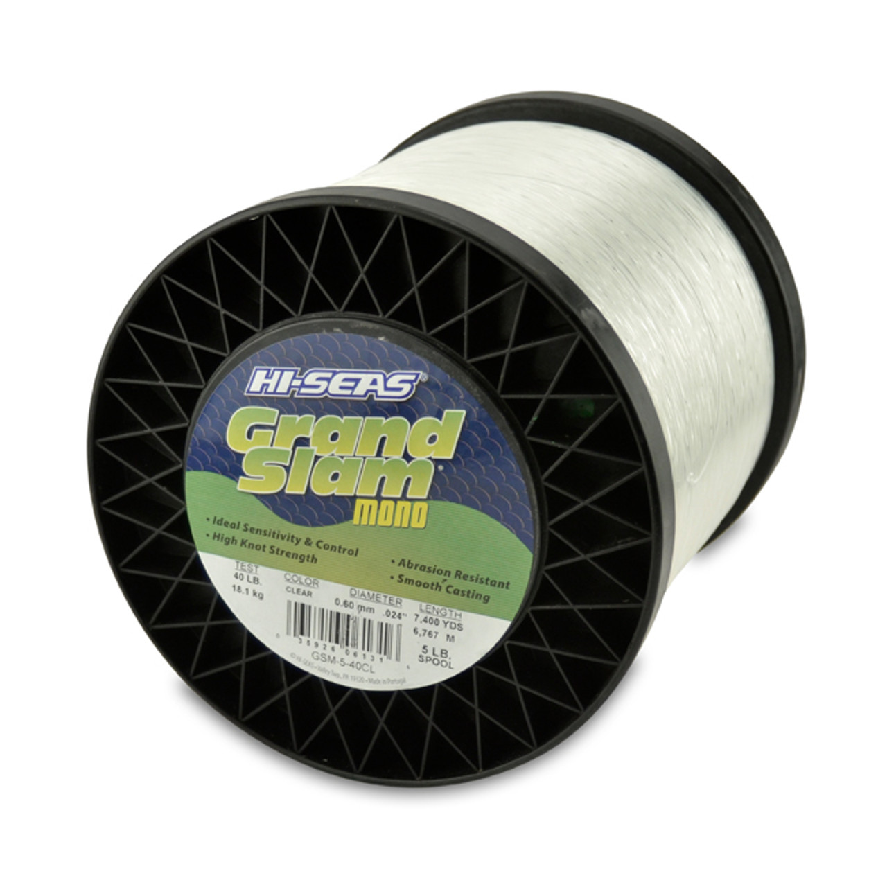 Hi Seas Grand Slam Five Pound Spool Clear Test: 40