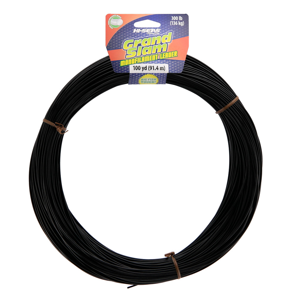 Hi Seas Grand Slam Leader Coil 100 Yds Black Test: 300