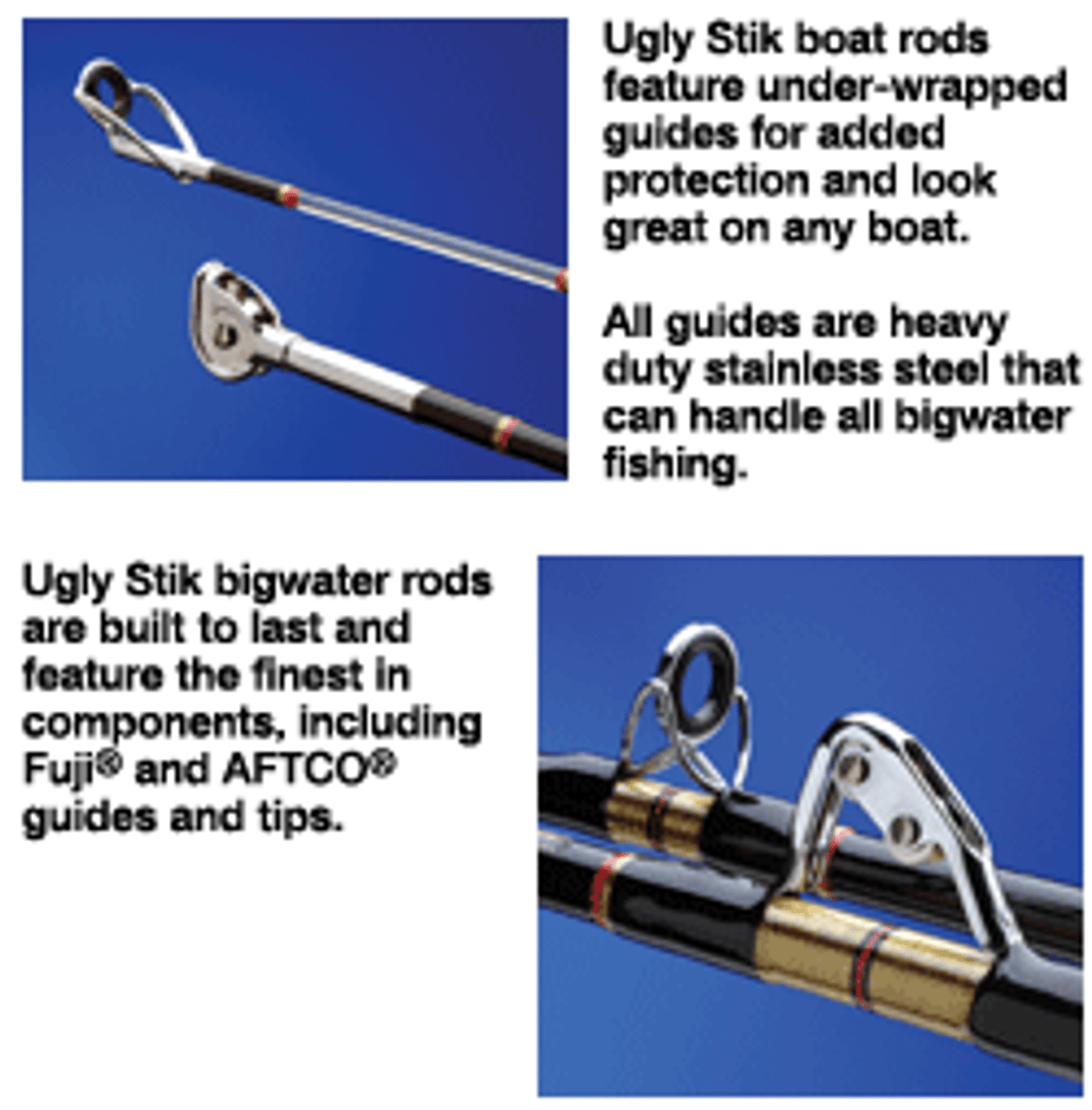 Shakespeare Big Water Ugly Stick Stand Up Rod 30 80 6 1 Pc