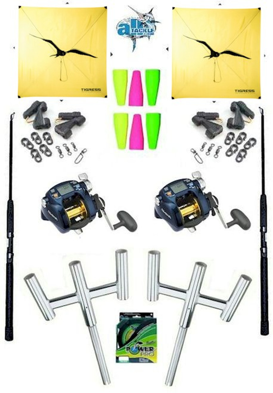 Alltackle Complete Electric Daiwa Tanacom 1000 Dual Kite Set 