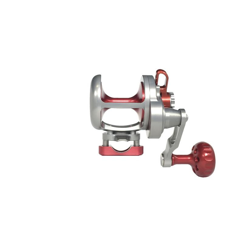 Seigler Reel SG Smoke w/ Red Accents LH - alltackle.com