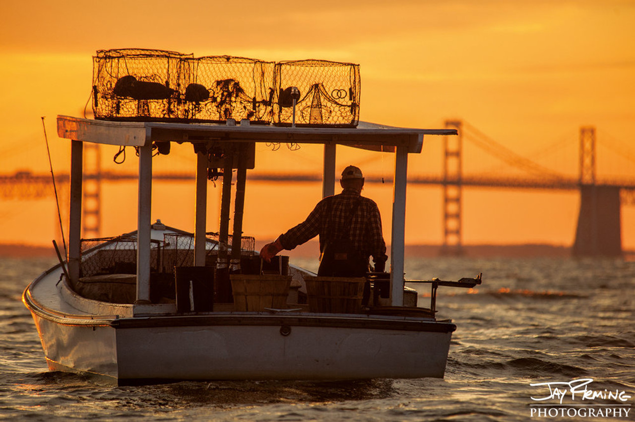 Working The Water by Jay Fleming - Crabbing Boat