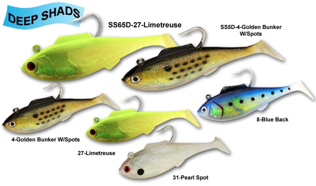 Tsunami Holographic Heavy Swim Shad 6.5" 2 pack Blue Back