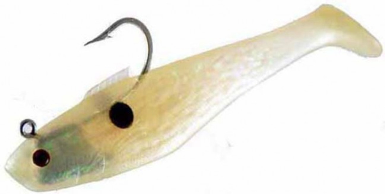 Tsunami Holographic 6 Swim Shad Soft Bait-Pearl/Spot