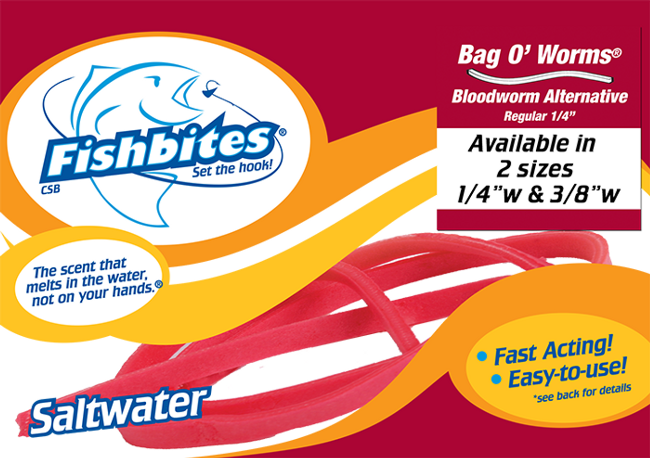 Fishbites Bag O'Worms Bloodworm, Red