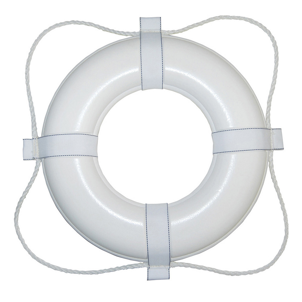 Taylor Made Foam Ring Buoy - 30" - White w\/White Rope