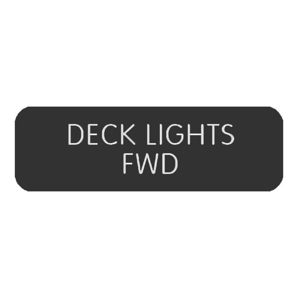 Blue SeaLarge Format Label - "Deck Lights FWD"
