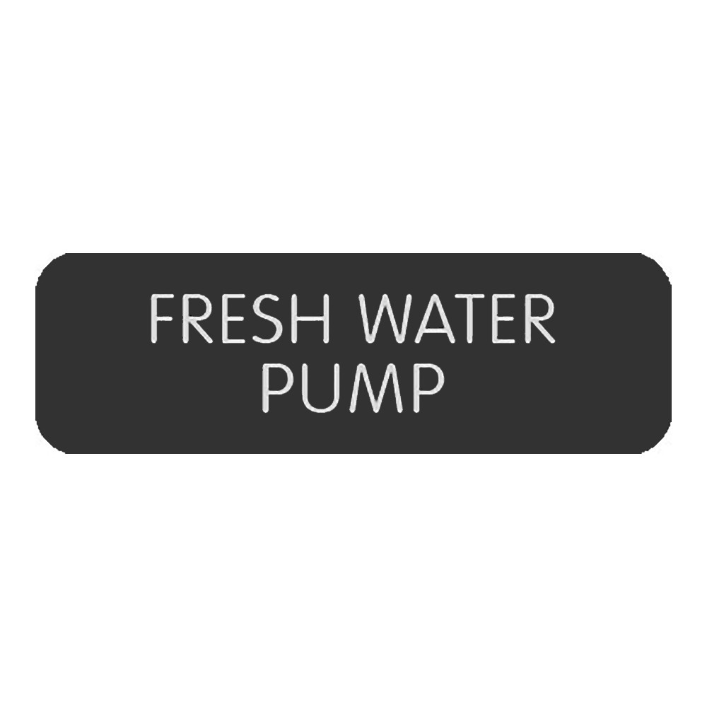 Blue SeaLarge Format Label - "Fresh Water Pump"