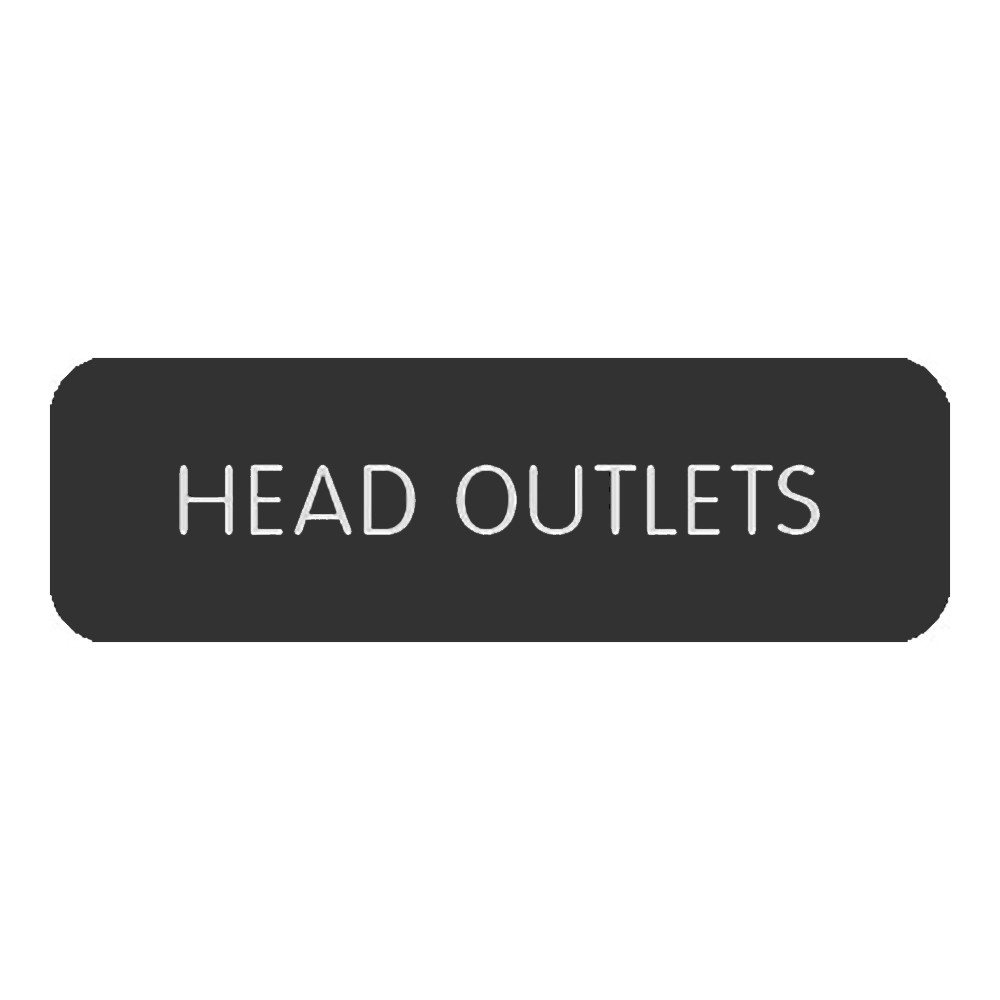 Blue SeaLarge Format Label - "Head Outlets"