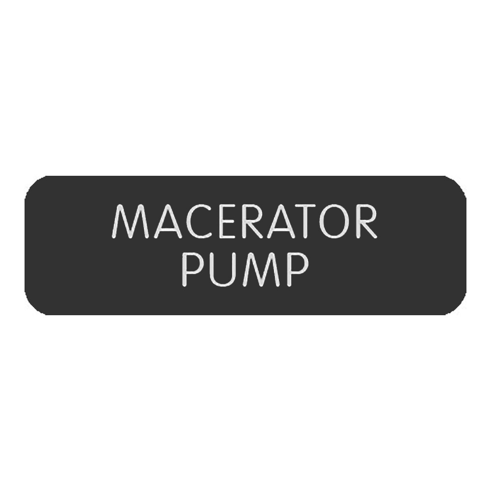 Blue SeaLarge Format Label - "Macerator Pump"