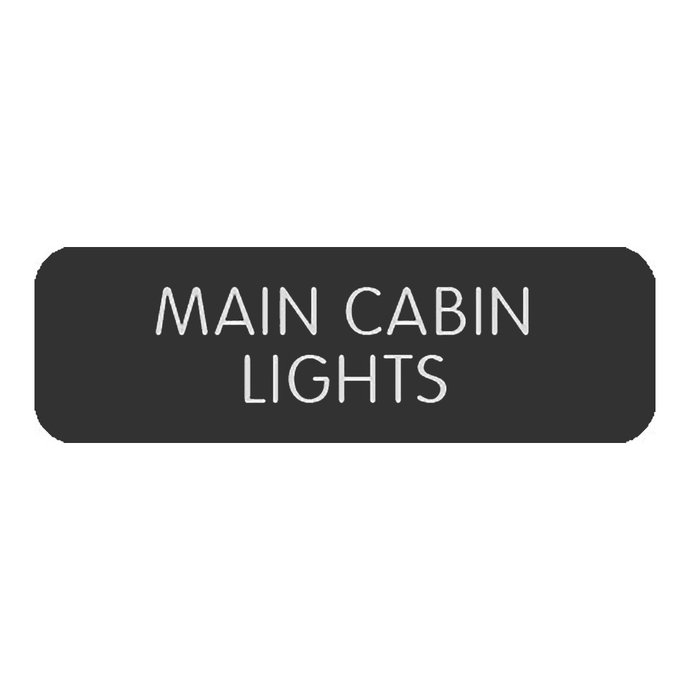 Blue SeaLarge Format Label - "Main Cabin Lights"