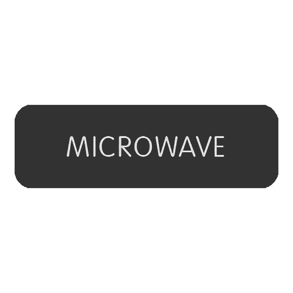 Blue SeaLarge Format Label - "Microwave"