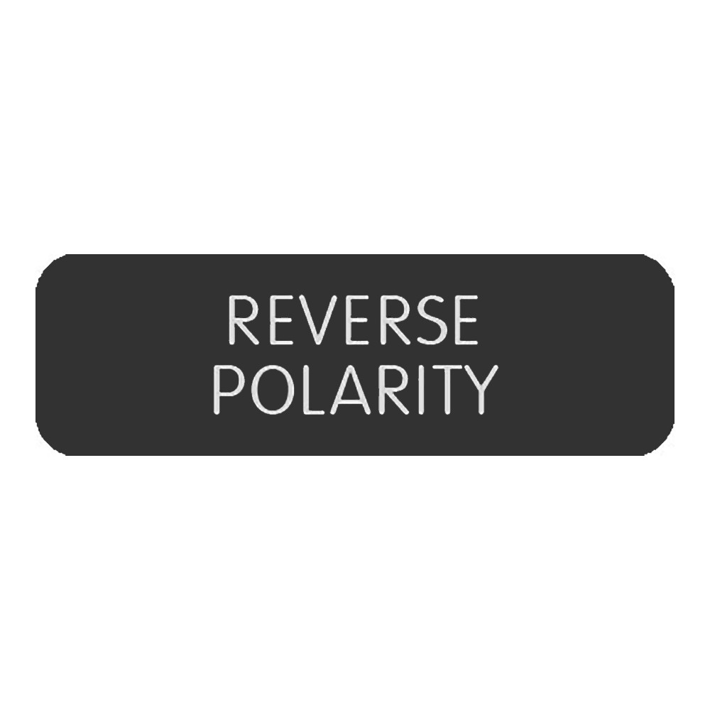 Blue SeaLarge Format Label - "Reverse Polarity"