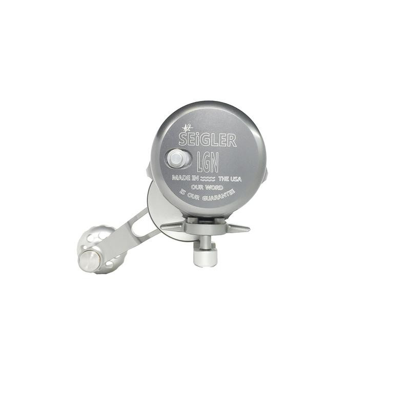 Seigler Reel LGN Large Game Narrow Smoke w/ Silver Accents RH