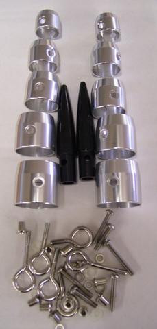 Rupp Top Gun Pole Hardware Kit - Aluminum Collars